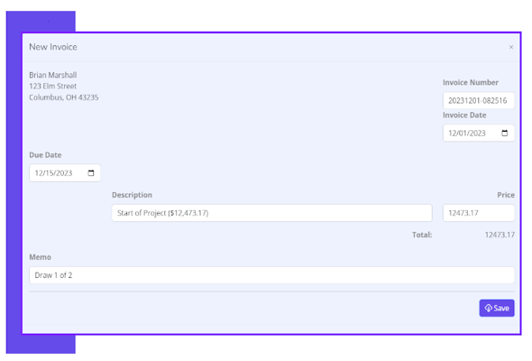 Track Project Invoices and Payments